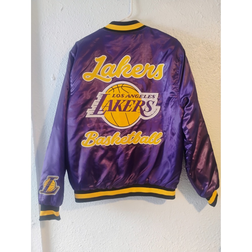 NBA Bomber Satin Varsity Los Angeles Lakers Jacket Ultra Game Great Shape